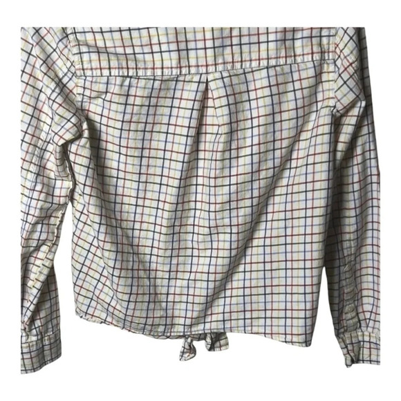1552. MADEWELL RAINBOW PLAID TIE‎ FRONT BUTTON UP TOP SIZE XSMALL - Picture 9 of 10